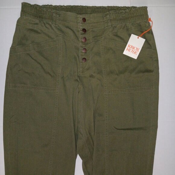 KNOX ROSE WOMEN'S VINE LEAF BUTTON FLY PANTS - Picture 9 of 14